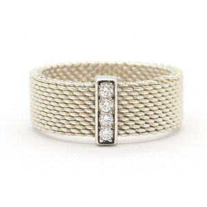 TIFFANY & CO. Silver Diamond Ring